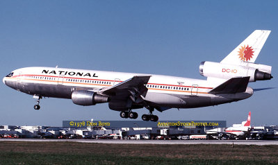 1978 - National Airlines DC10-30 N83NA landing on runway 30 at Miami International Airport