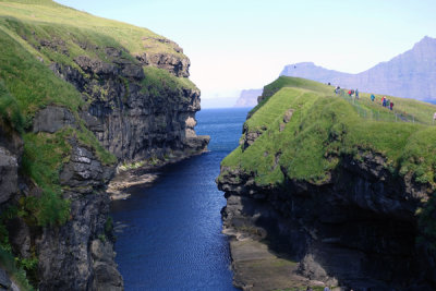 Canyon at Gyogv, Eysturoy, Faroes.
