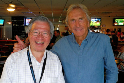 With 5-time Le Mans winner Derek Bell, after he drove a 911 GT3 in a 2016 PCA-CHS rally that I designed and organized (8774)