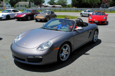 Roxanne and Manny A. arrive in their 987-generation Boxster S. (1041)