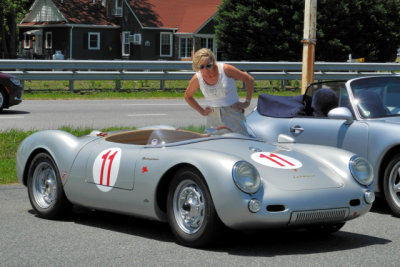 This replica looks like a real 1955 Porsche 550 Spyder, but it cost its owner only a hundredth as much. (1060)