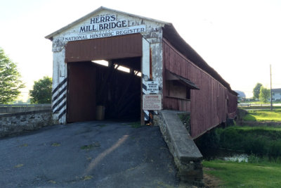 Bridge No. 4 -- Herrs Mill Covered Bridge, aka Soudersburg Bridge, in Ronks, PA, photographed on May 28, 2016. (IMG_3387)