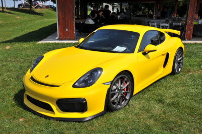 2016 Porsche Cayman GT4 (981) from Porsche of Towson, for display only, and used as the subject of a gimmick in the rally (5344)