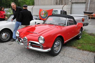 Radcliffe Motorcar Co. owner Richard Garre and an Alfa Romeo. (DSC_4854)