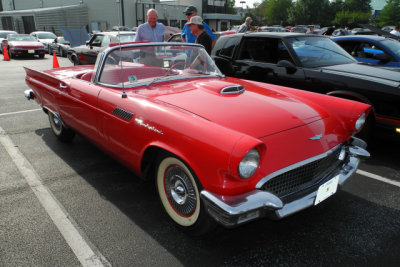 1957 Ford Thunderbird at Cars & Coffee in Hunt Valley, MD. (DSCN1240)