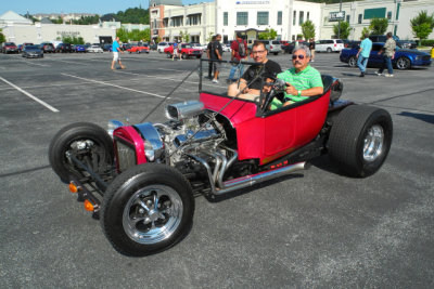 Hot Rod, with small-block Chevrolet V8 at Cars & Coffee in Hunt Valley, MD (DSCN1440)