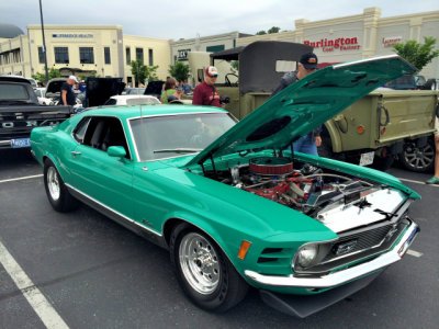 2017 MAY 27 -- 1970 Ford Mustang Mach 1 at Cars & Coffee in Hunt Valley, MD. (IMG_5783)