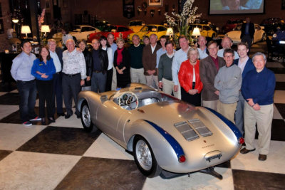 With 550 Spyder, fellow PCA members, racing legend Vic Elford & Bob Ingram, at Ingram Collection's private museum in Durham, NC