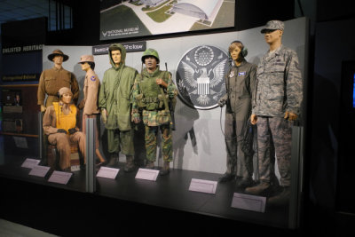 The uniforms of enlisted Air Force personnel evolved over the years. (7925)