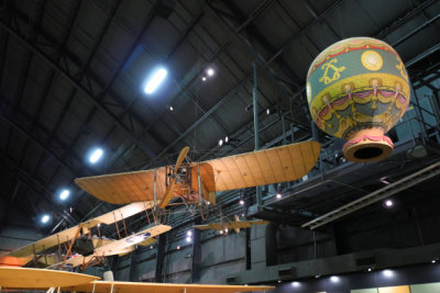 Standard J-1, left, Bleriot Monoplane and Montgolfier balloon replica (DSCN7926)
