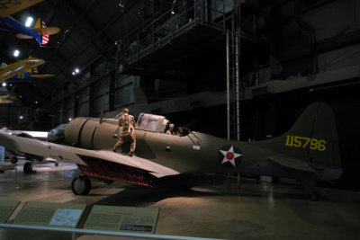 Poorly regarded by combat pilots, Douglas A-24s served as training planes or towed targets for aerial gunnery practise. (8109)