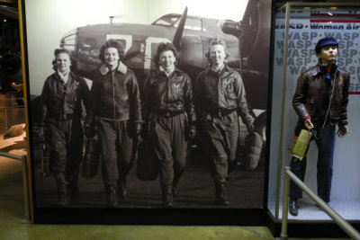 Women pilots served in flight training, gunnery target towing, engineering test flying, ferrying aircraft, other duties. (8115)