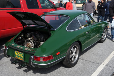 1968 Porsche 911, Irish Green, vendors' area, Porsche Swap Meet in Hershey, PA (0662)