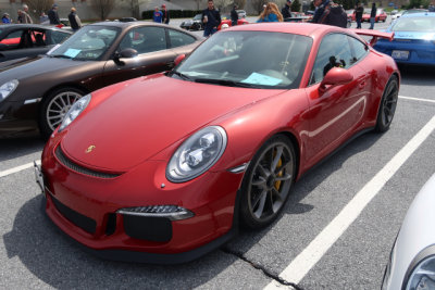 2014 Porsche 911 GT3, Amaranth Red Metallic, People's Choice Concours, Porsche Swap Meet in Hershey, PA (0698)