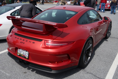 2014 Porsche 911 GT3, Amaranth Red Metallic, People's Choice Concours, Porsche Swap Meet in Hershey, PA (0705)