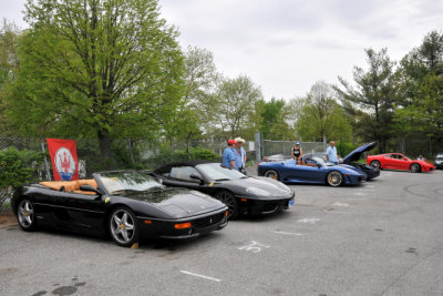 From left, Ferrari 355 Spider, Ferrari 360 Spider and Ferrari F430 Spider (5926)