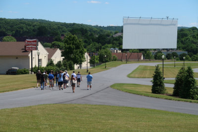 NB Center for American Automotive Heritage, Allentown, PA; right, drive-in movie screen (0991)