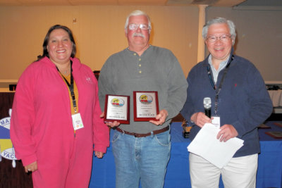 Dennis, center, won 2nd Place; son Shane won 1st Place in the Gimmick Rally, 49th Chesapeake Challenge (4006)