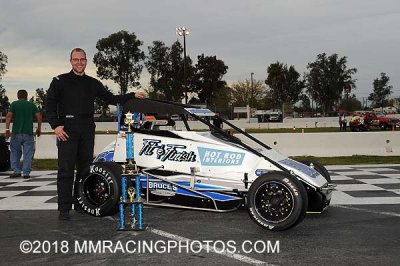 3-31-18 Madera Speedway: BCRA Midgets - Vintage - USAC Speed 2 - 360 Supers