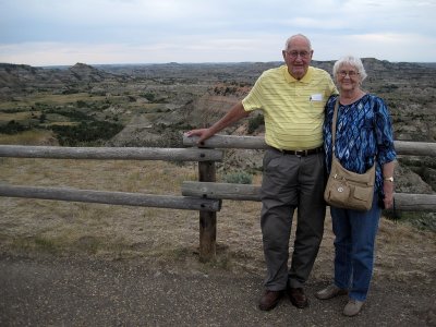 Dad and Jane at Badlands - North Dakota