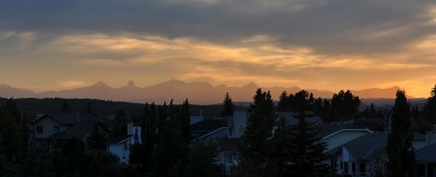 Sunset from the hotel in Cochrane - 10:52 PM