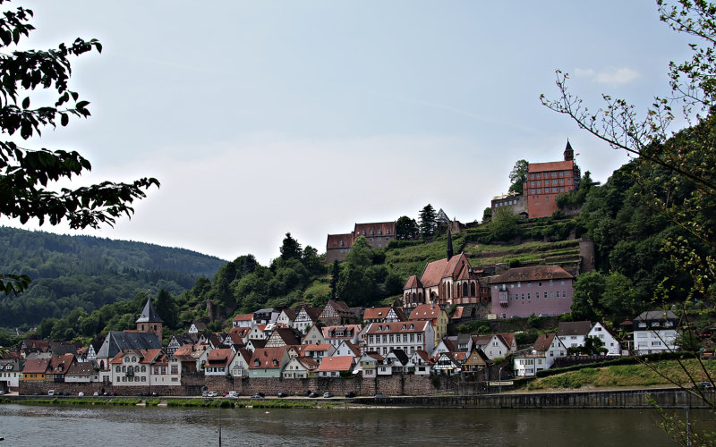 Hirschhorn, vid Neckarfloden, Tyskland