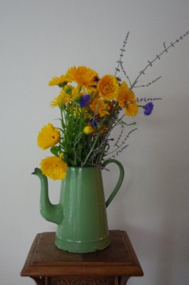 Enamel with Summer flowers