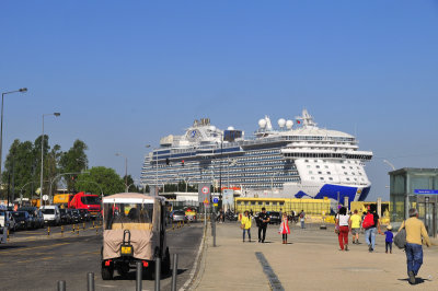 Royal Princess alongside in Lisbon