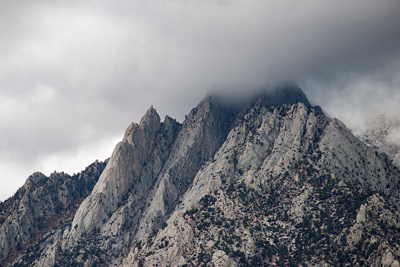 Eastern Sierra Peaks in the rain.