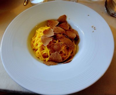 Tajarin with truffle of Alba - Italy