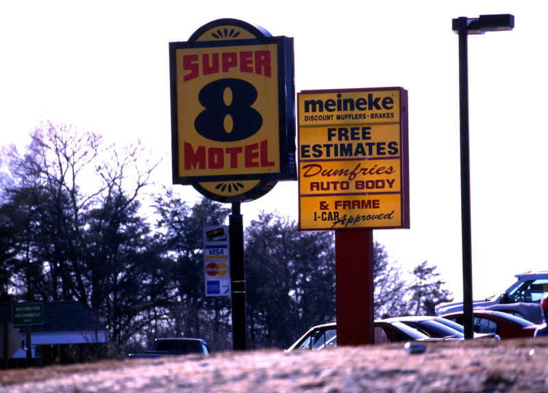 Super 8 Motel, Meineke discount mufflers brakes