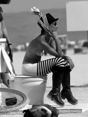 perched on the throne