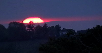 Soleil couchant du cot de la source du Lassabaigt