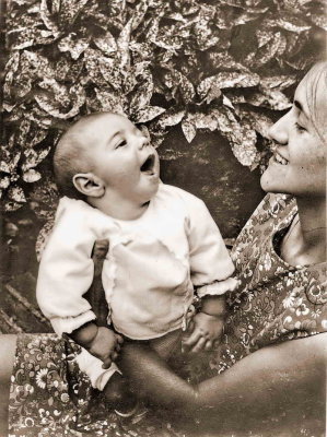 Anne et son fils Emmanuel, 1968