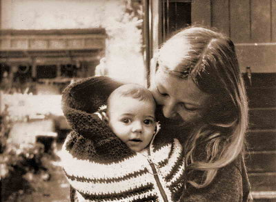 Marie et son neveu Emmanuel, 1968