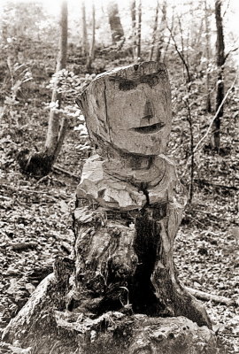 Une oeuvre de Nicolas en 1969 : le Dieu du bois