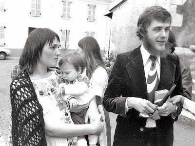 Zoa et Philibert au mariage d'Edouard et Odile Fougère, en 1975