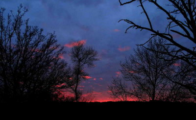 Coucher de soleil de février