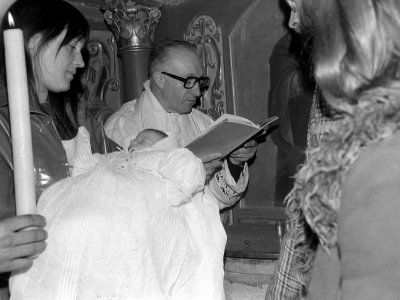 Le baptême de Jacques Buffin, en 1974