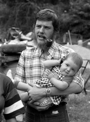 Philibert et sa fille en 1976