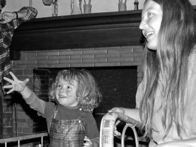 Aulne et Marie, sa maman, aout 1977