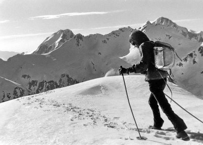 A ski au Pic d'Aule (2392 m) en 1972