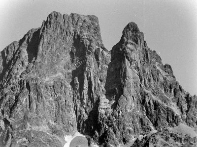 Face Nord-Ouest directe du Petit Pic d'Ossau, 26 Aout 1973