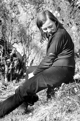 Armelle Baudouin en visite au Papillon en 1970