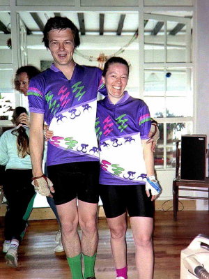 Myriam et Nicolas, hardis cyclistes en 1991