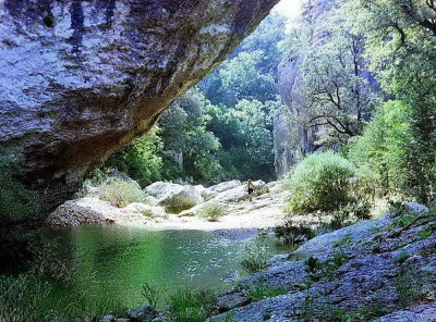 Dans la partie haute du canyon de Balcs