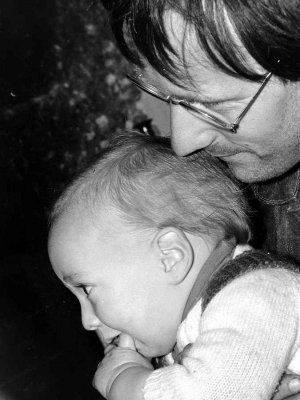 Herv et son fils Guillaume en 1973