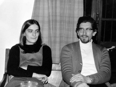 Jane et JM dans la maison de JL Sris  Castet - Janvier 1973.