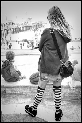 Girl A tBeach 09 Striped socks BW2 V.jpg