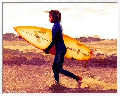 Surfer boy 9-10-15 Walking Molten Gold w.jpg